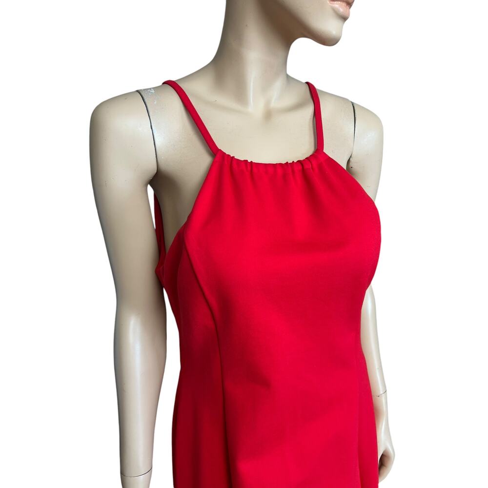 New Harper & Lemon Red Bodycon Dress Size Large Sleeveless Zipper Back Closure - Picture 7 of 11